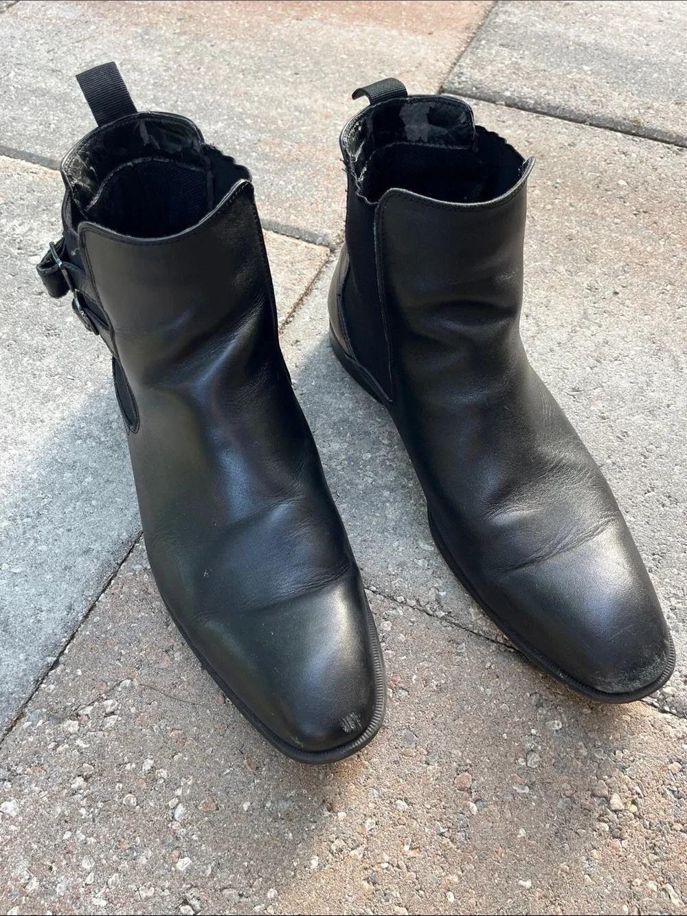 Alfani Leather Chelsea Ankle Boots